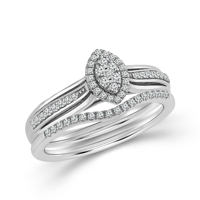 Diamond BrIdal Set 0.25 ct tw 10k Yellow Gold-FSRB4204A78Y0