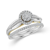 Diamond BrIdal Set 0.25 ct tw 10k White Gold+10k Yellow Gold-FSRB4205A78WY0