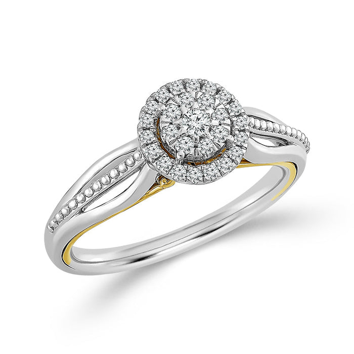 Diamond BrIdal Set 0.25 ct tw 10k White Gold+10k Yellow Gold-FSRB4205A78WY0