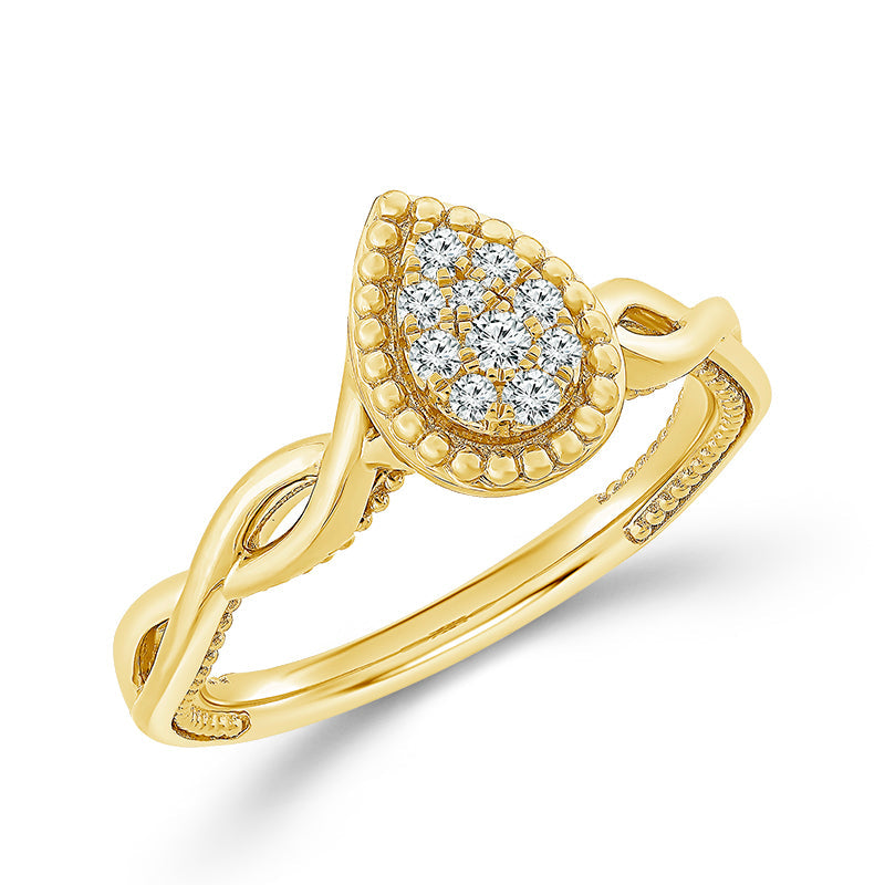 Diamond BrIdal Set 0.20 ct tw 10k Yellow Gold-FSRB4206A78Y0