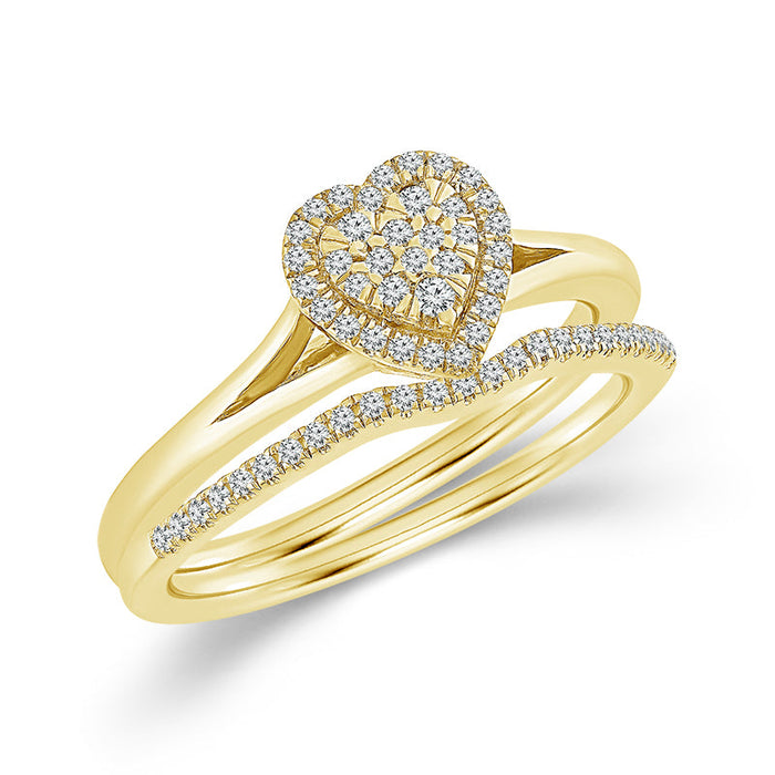 Diamond BrIdal Set 0.20 ct tw 10k Yellow Gold-FSRB4207A78Y0