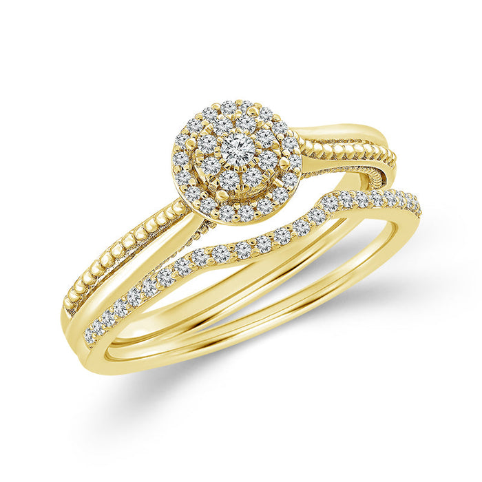 Diamond BrIdal Set 0.20 ct tw 10k Yellow Gold-FSRB4208A78Y0