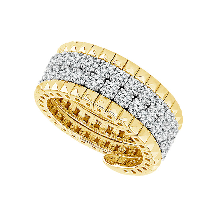 Diamond Band 2.5 ct tw 14k Yellow Gold+14k White Gold-FSRT5064RDS8YW4