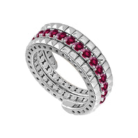 Ruby Fashion Ring 14k Yellow Gold+14k White Gold-FSRT5068RDRU3YW