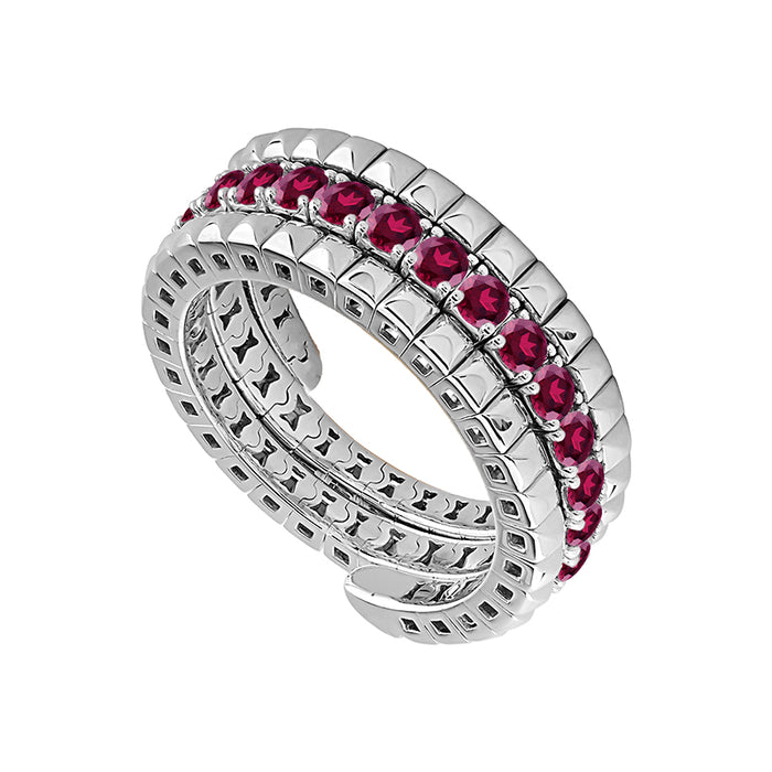 Ruby Fashion Ring 14k Yellow Gold+14k White Gold-FSRT5068RDRU3YW