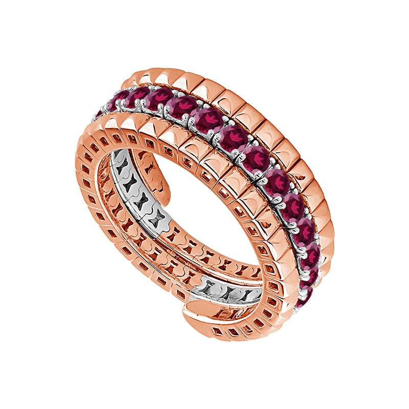 Ruby Fashion Ring 14k Yellow Gold+14k White Gold-FSRT5068RDRU3YW