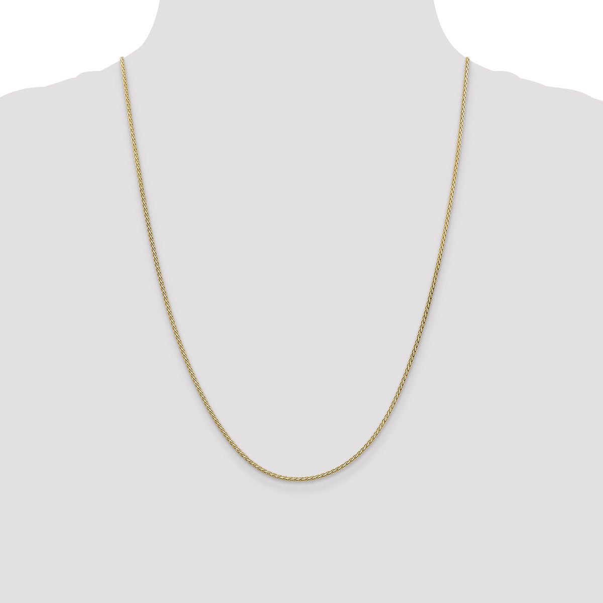 14k 1.9mm Flat Wheat Chain-FW050-24