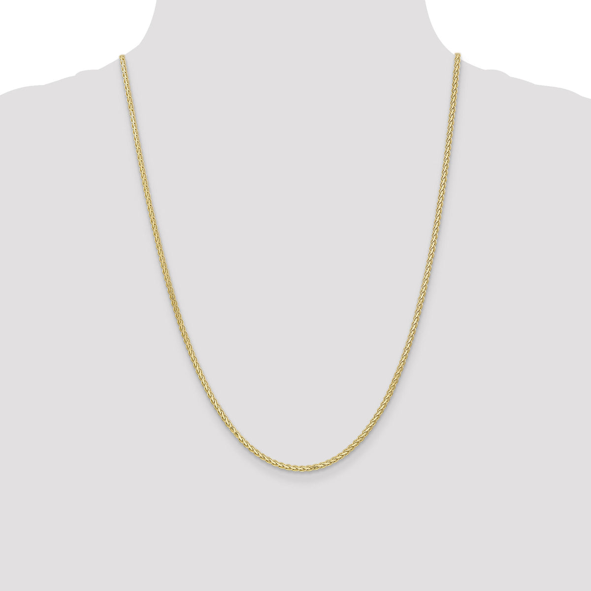 14k 2.3mm Flat Wheat Chain-FW070-24