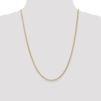 14k 2.3mm Flat Wheat Chain-FW070-24