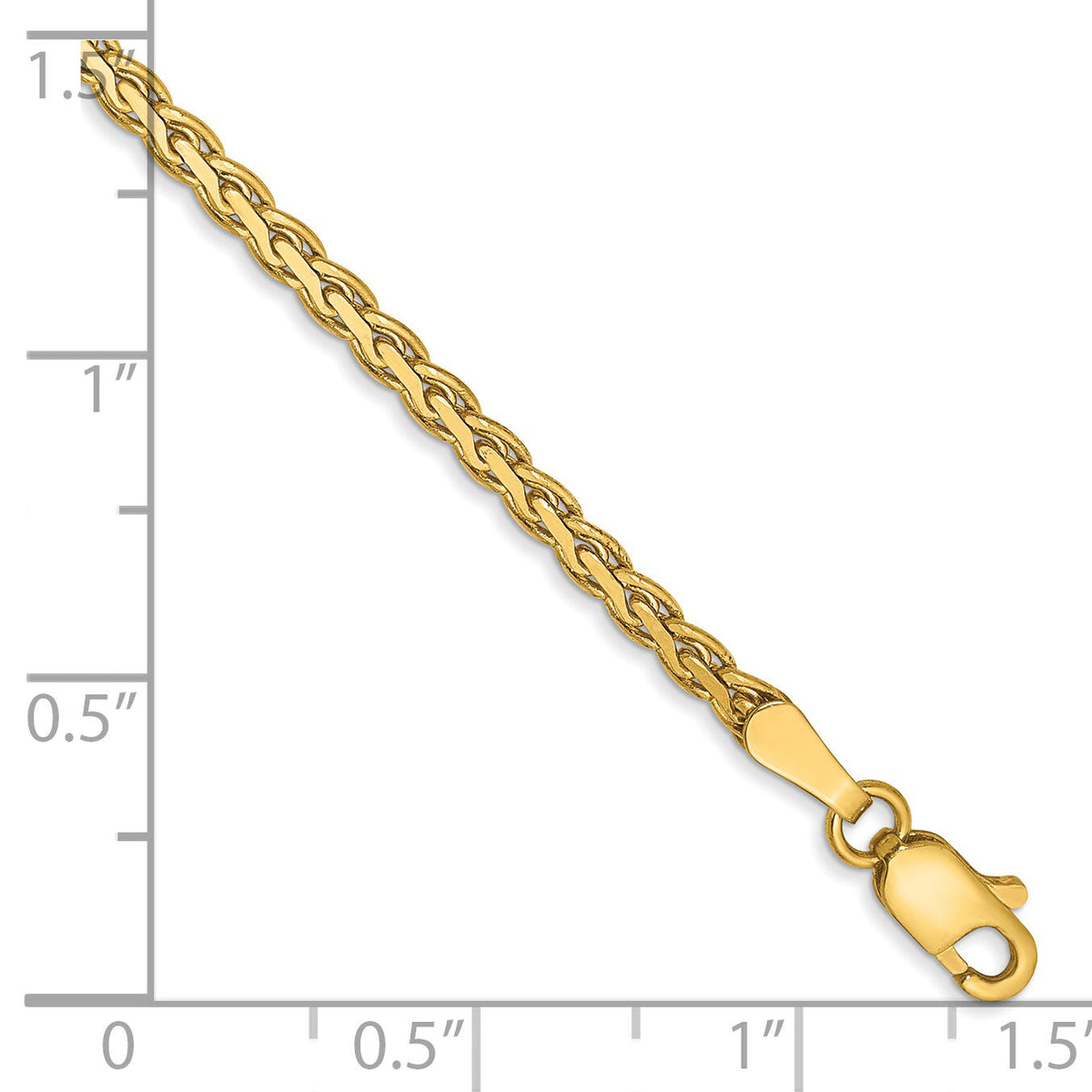14k 2.3mm Flat Wheat Chain-FW070-7