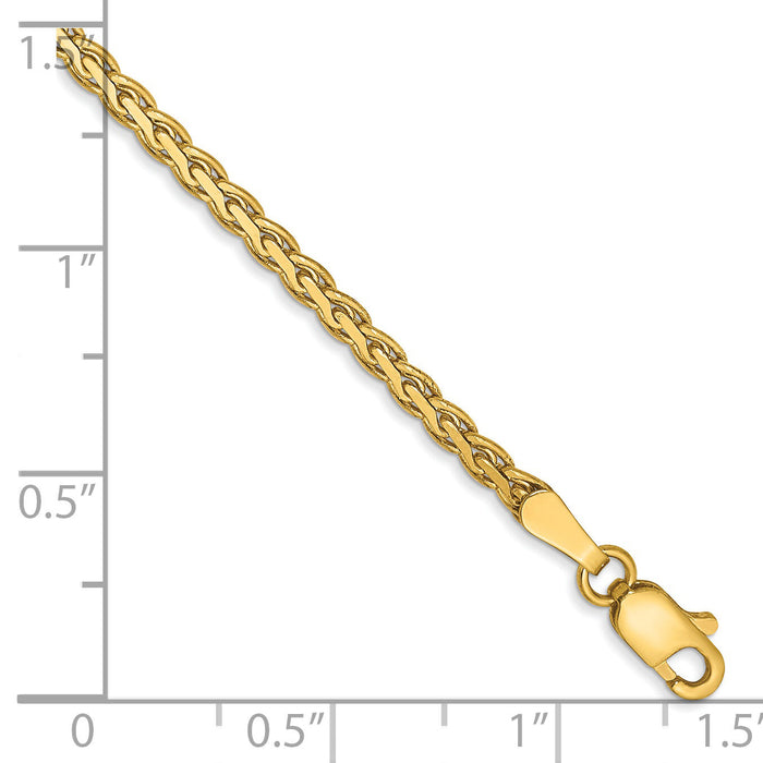 14k 2.3mm Flat Wheat Chain-FW070-7