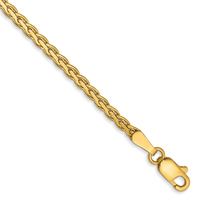 14k 2.3mm Flat Wheat Chain-FW070-7