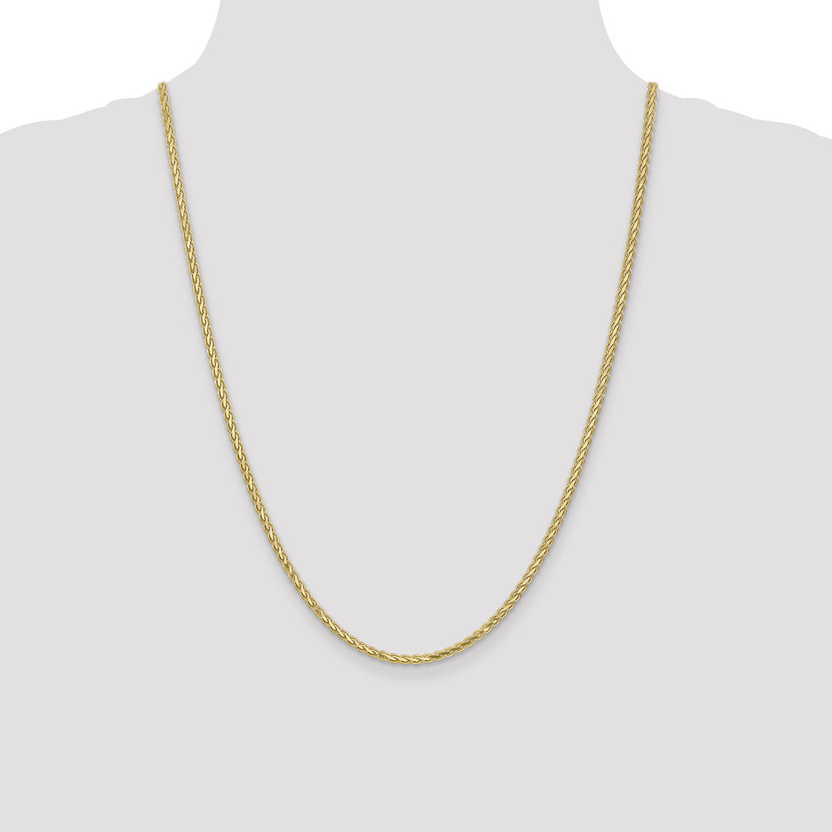 14k 2.8mm Flat Wheat Chain-FW085-24
