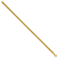 14k Polished 8.5in Wheat Chain Bracelet-GB240-8.5