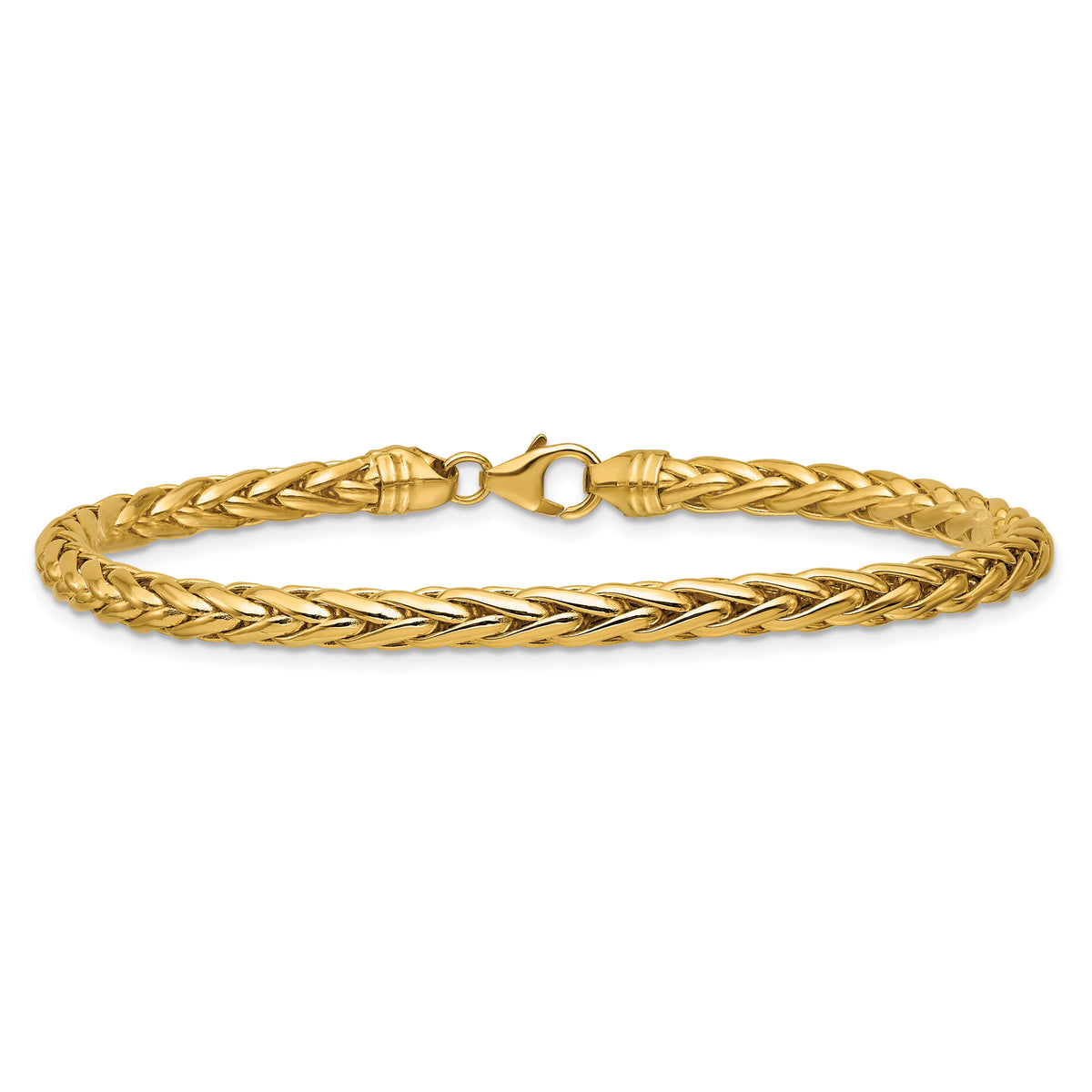 14k Polished 8.5in Wheat Chain Bracelet-GB240-8.5