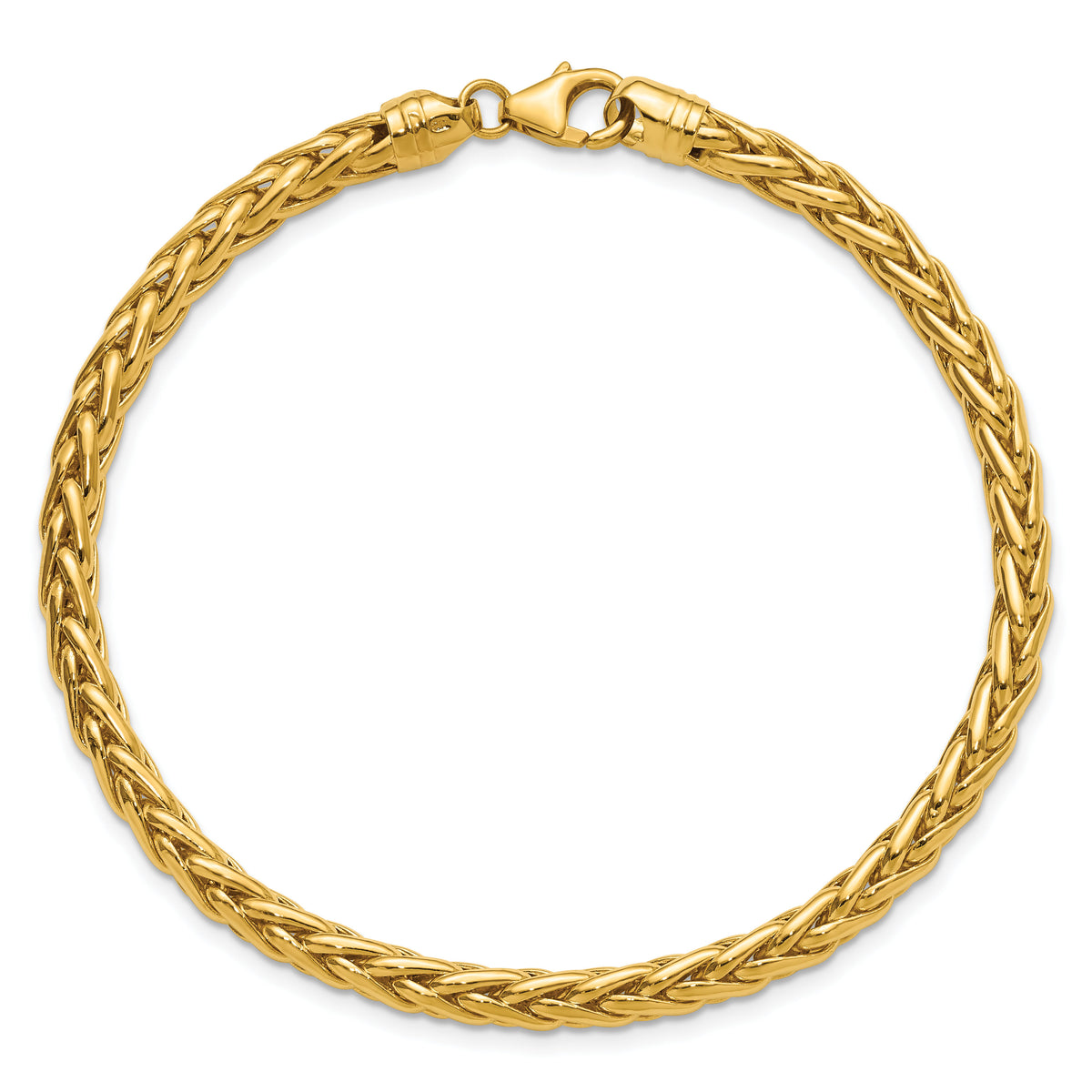 14k Polished 8.5in Wheat Chain Bracelet-GB240-8.5