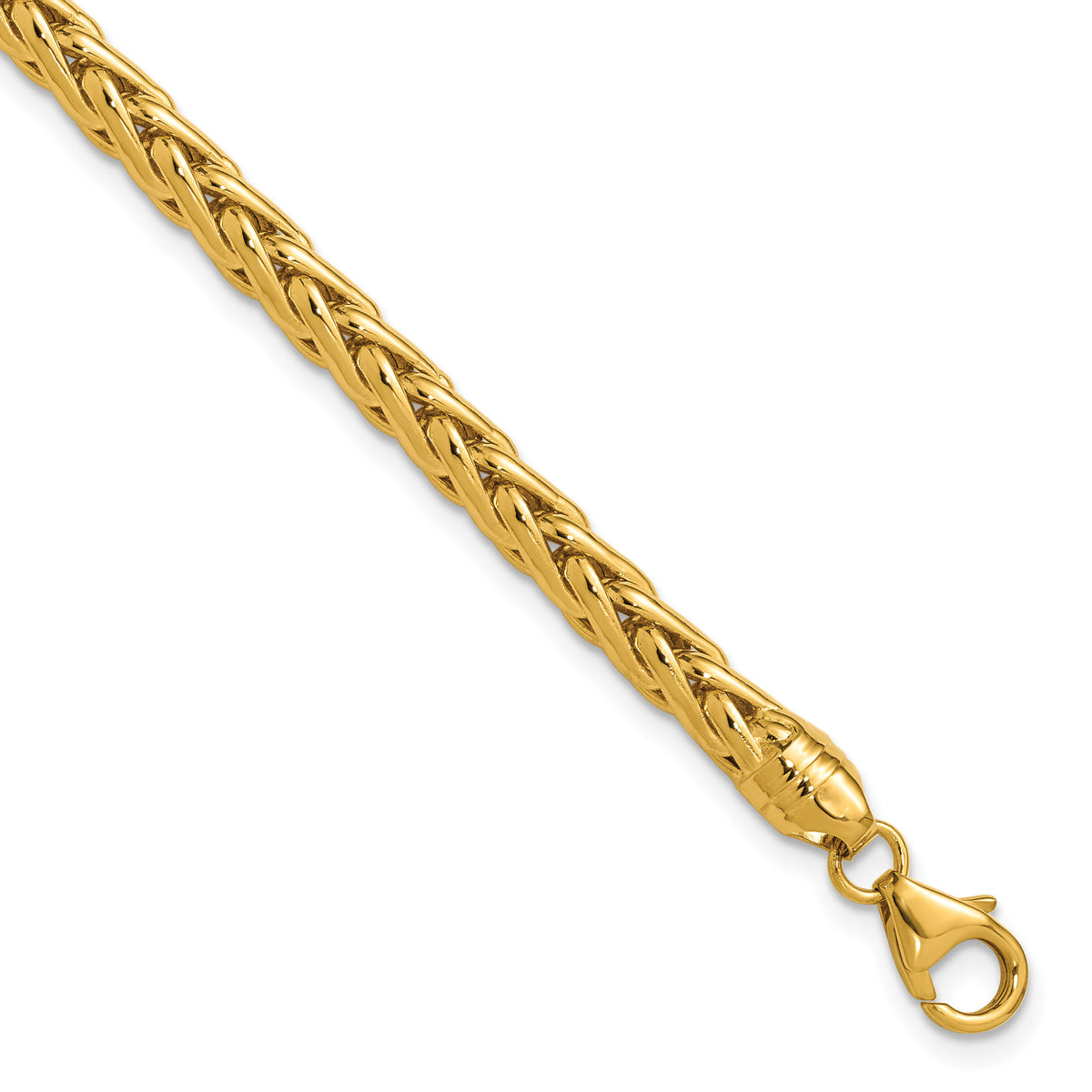 14k Polished 8.5in Wheat Chain Bracelet-GB240-8.5
