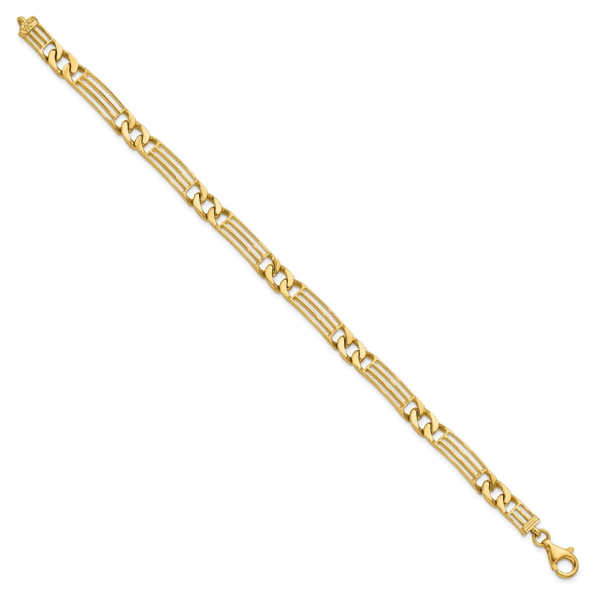 14k Polished Link Bracelet-GB242-8.5