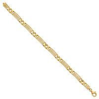 14k Polished Link Bracelet-GB242-8.5