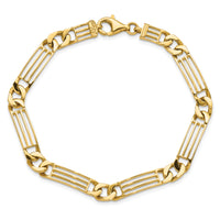 14k Polished Link Bracelet-GB242-8.5