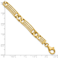 14k Polished Link Bracelet-GB242-8.5