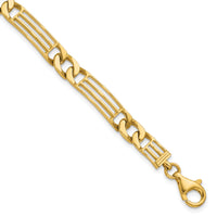 14k Polished Link Bracelet-GB242-8.5