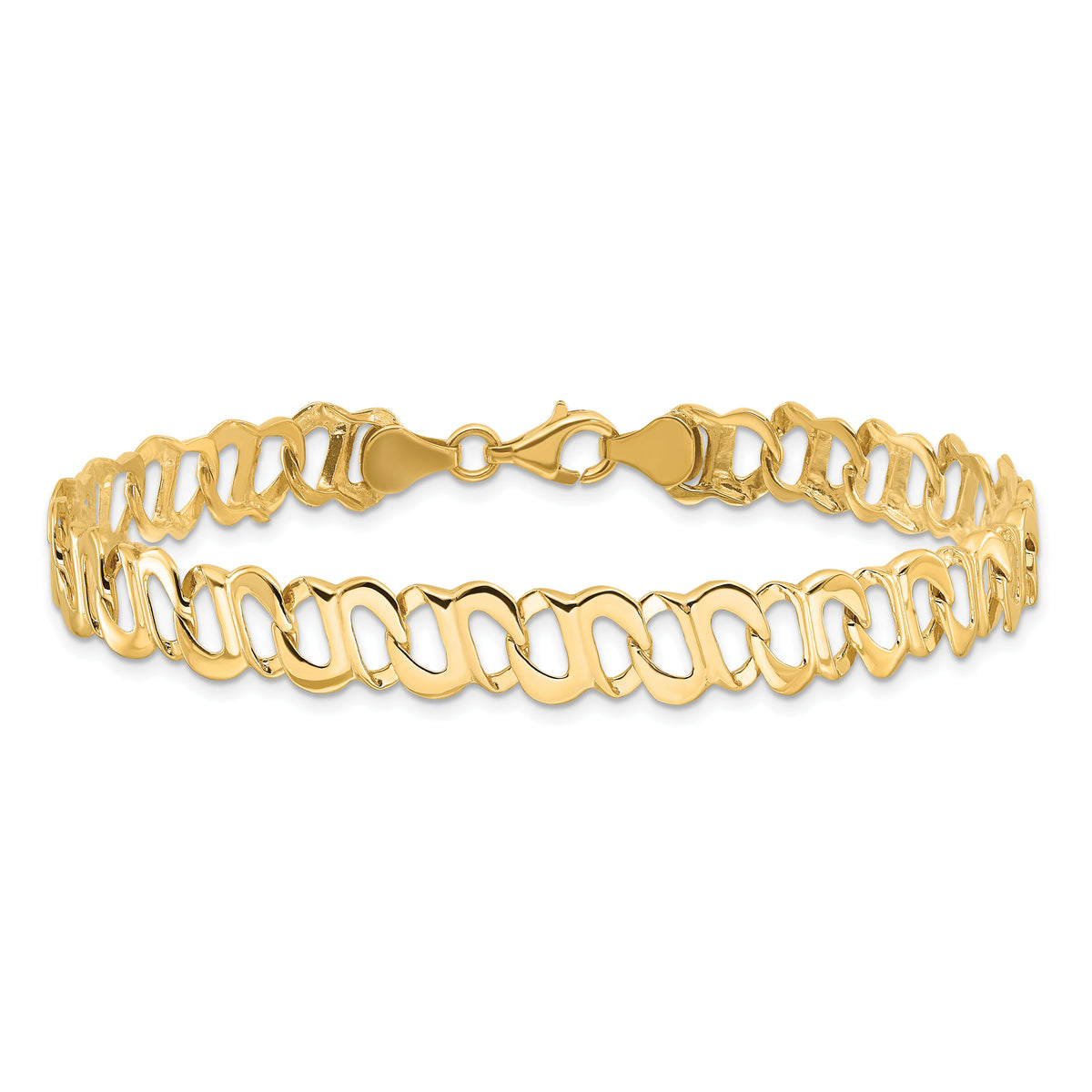 14k Polished Fancy Link Bracelet-GB243-8.75