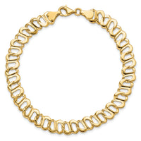 14k Polished Fancy Link Bracelet-GB243-8.75