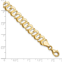 14k Polished Fancy Link Bracelet-GB243-8.75