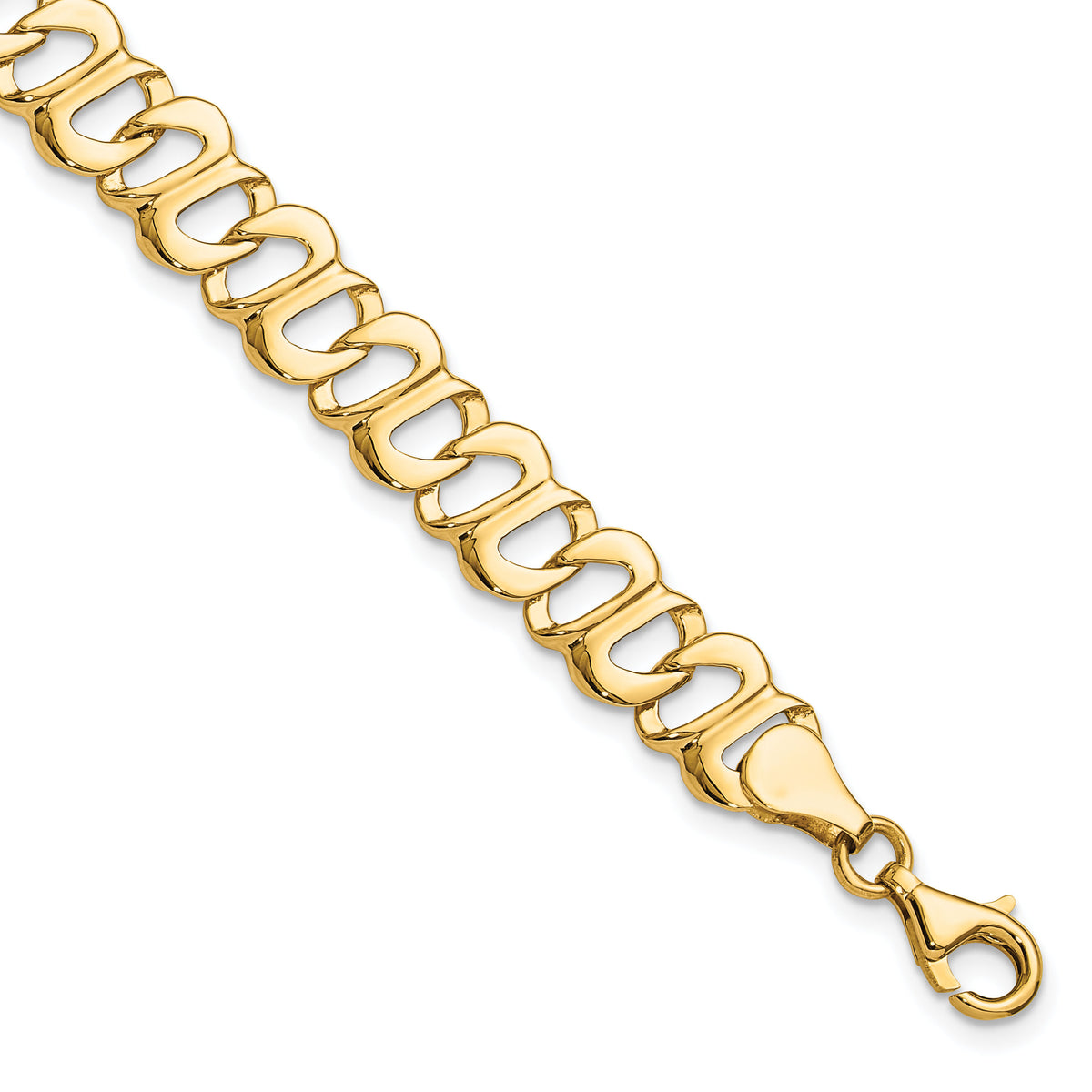 14k Polished Fancy Link Bracelet-GB243-8.75