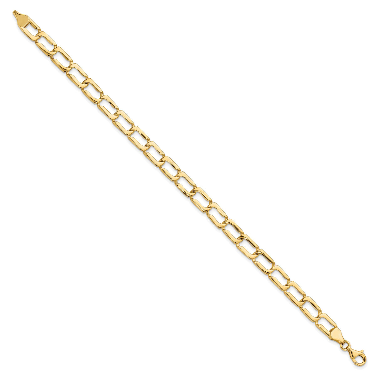 14k Polished Link Bracelet-GB244-8.5