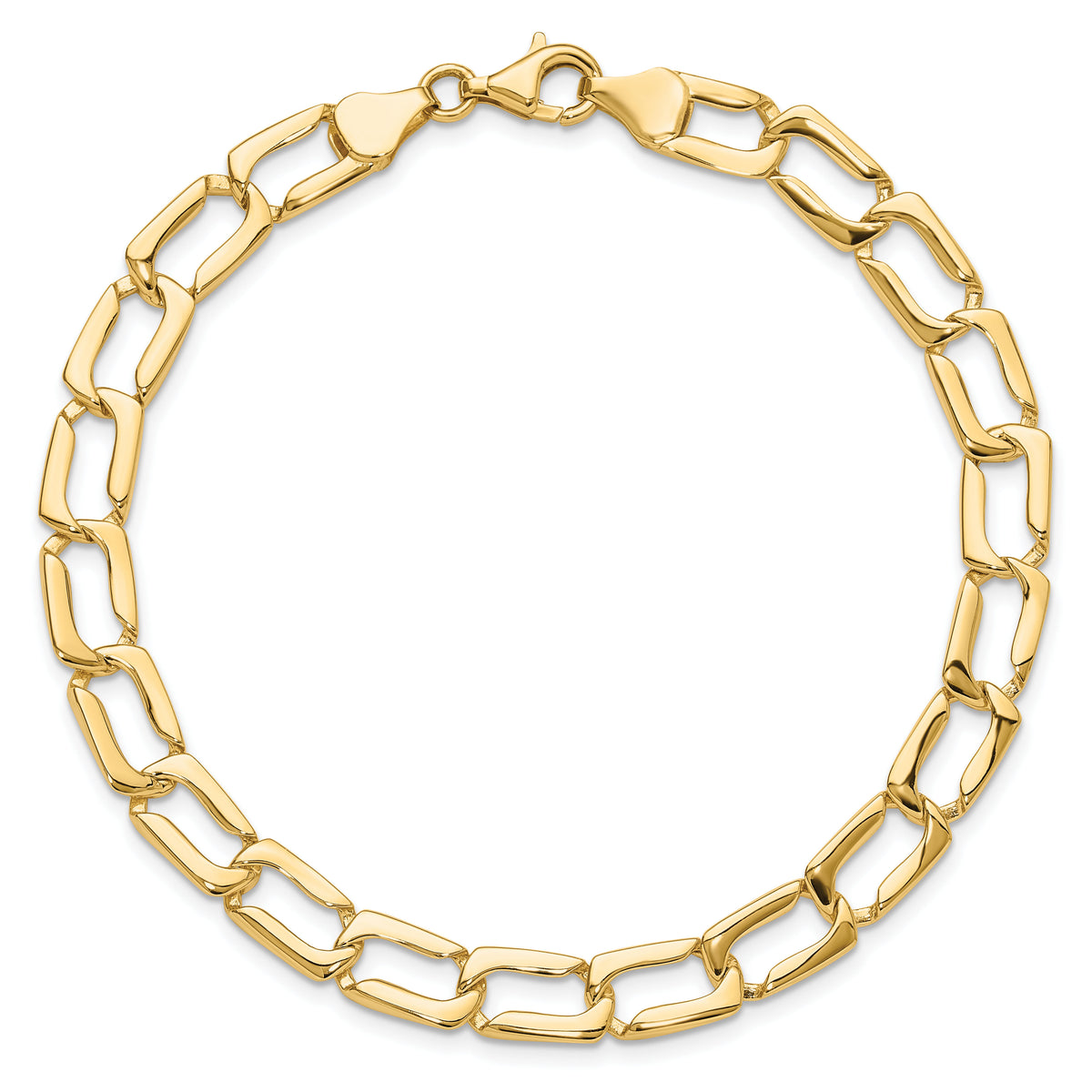 14k Polished Link Bracelet-GB244-8.5