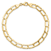 14k Polished Link Bracelet-GB244-8.5