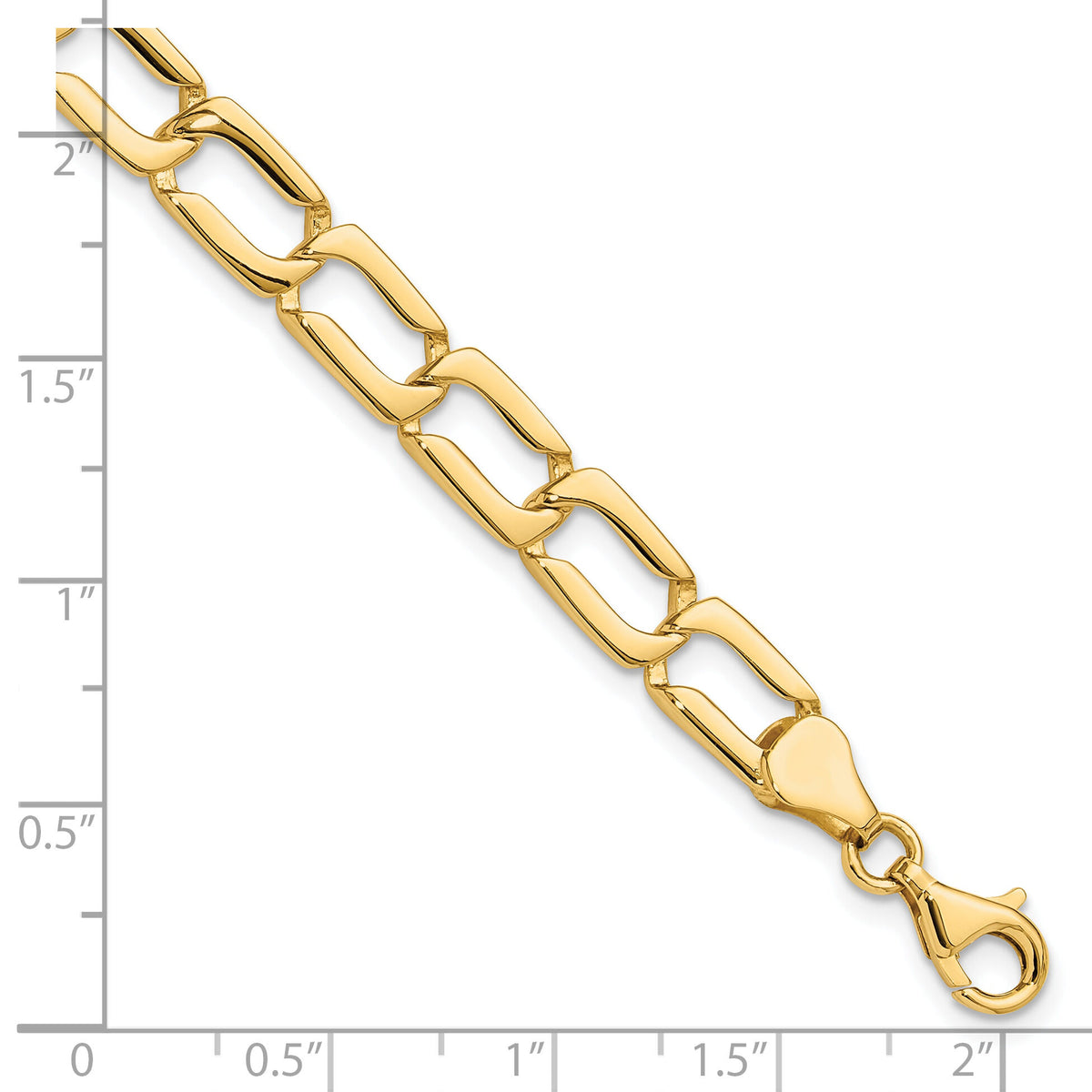 14k Polished Link Bracelet-GB244-8.5