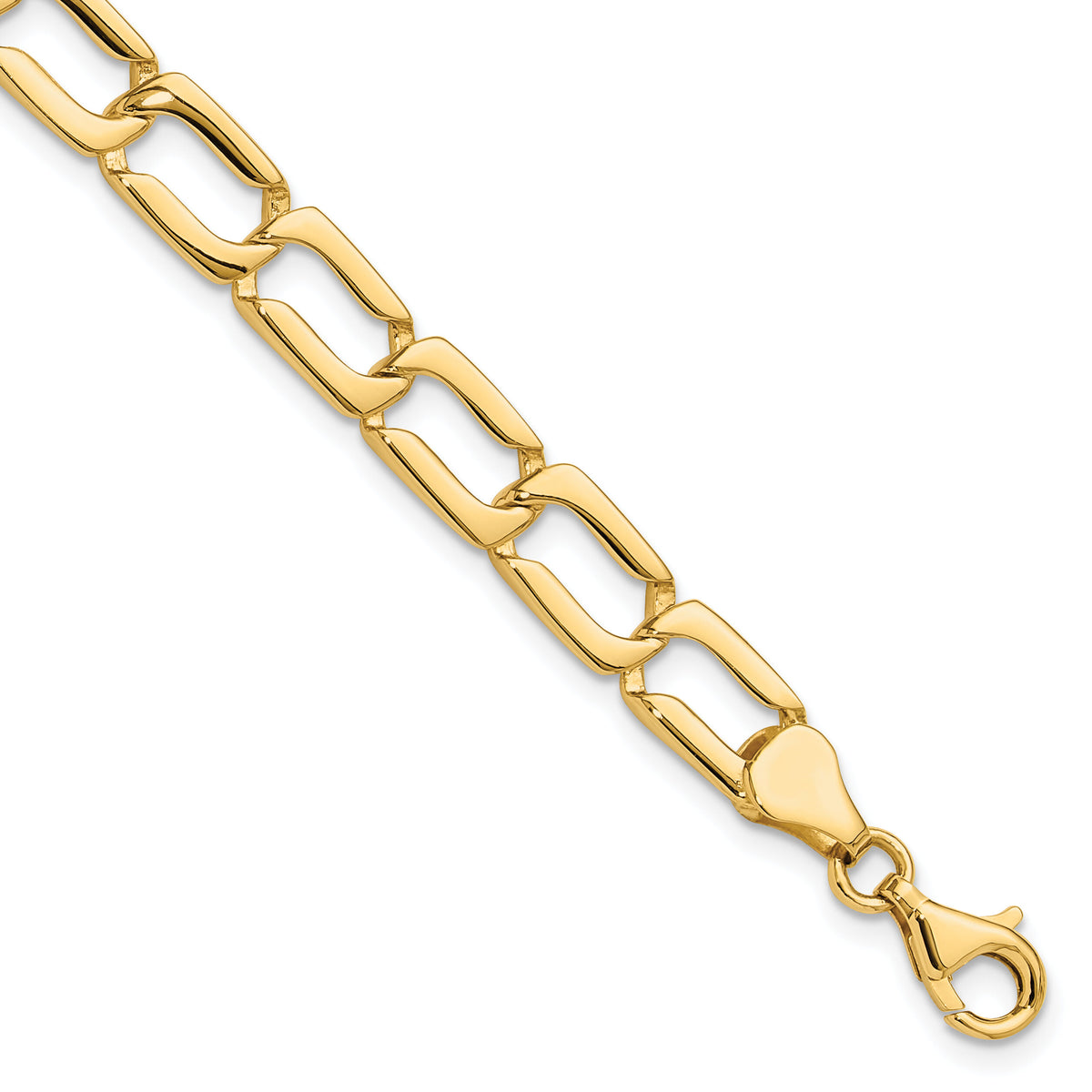 14k Polished Link Bracelet-GB244-8.5