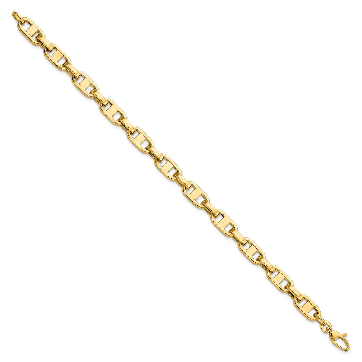 14k Fancy 8.5in Link Bracelet-GB245-8.75
