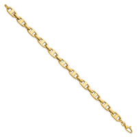 14k Fancy 8.5in Link Bracelet-GB245-8.75
