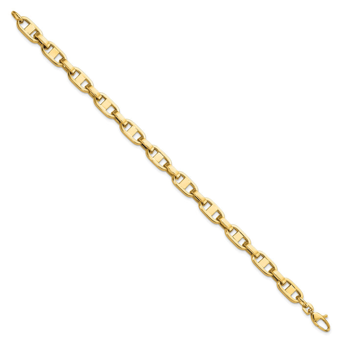 14k Fancy 8.5in Link Bracelet-GB245-8.75
