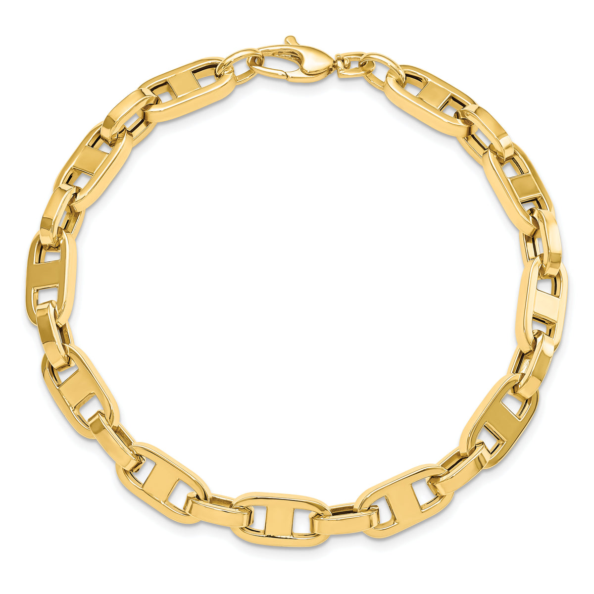 14k Fancy 8.5in Link Bracelet-GB245-8.75