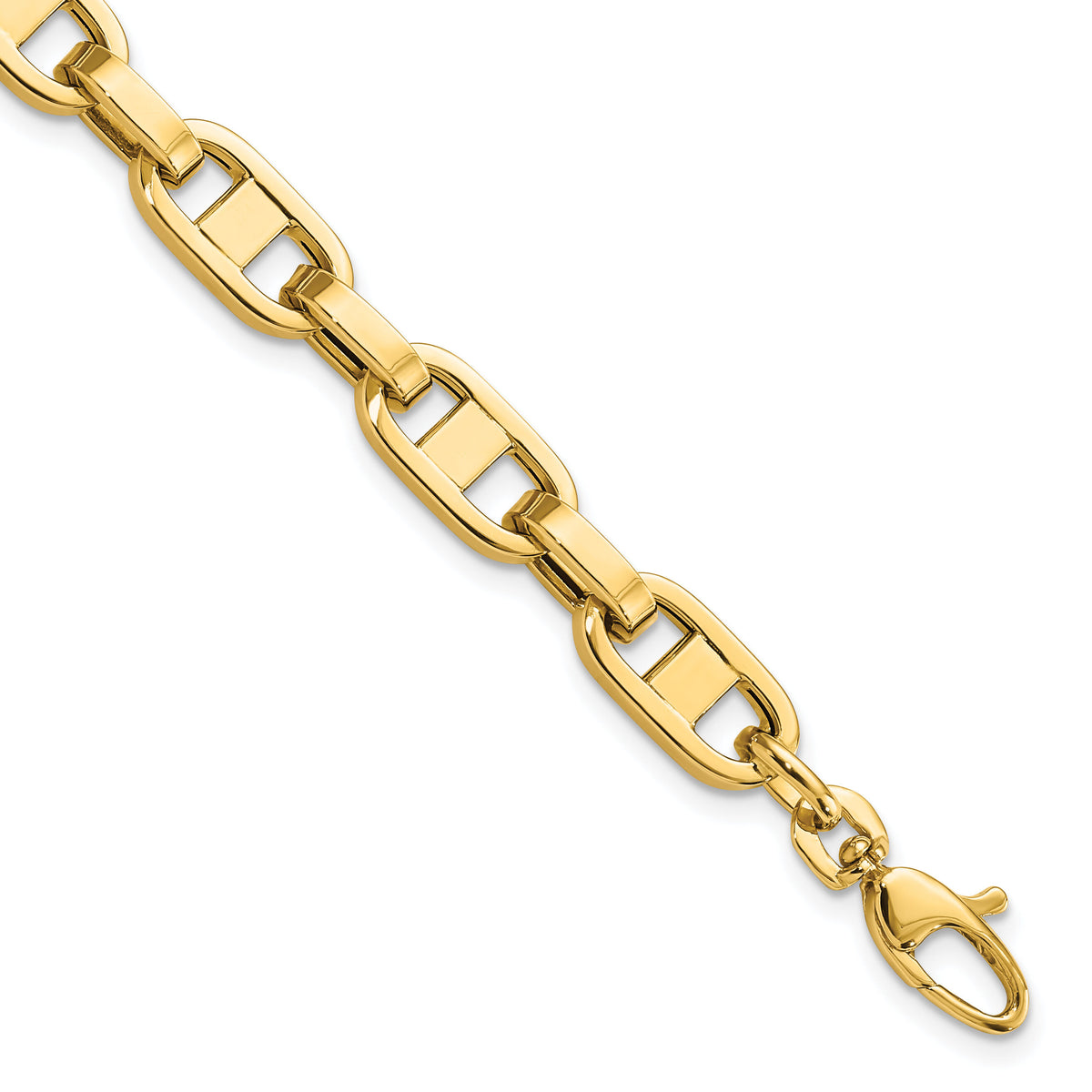 14k Fancy 8.5in Link Bracelet-GB245-8.75