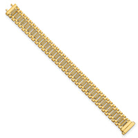14K Polished & D/C Fancy Link Bracelet-GB268-7.75