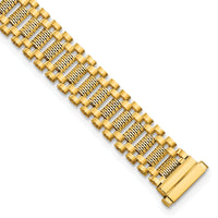 14K Polished & D/C Fancy Link Bracelet-GB268-7.75