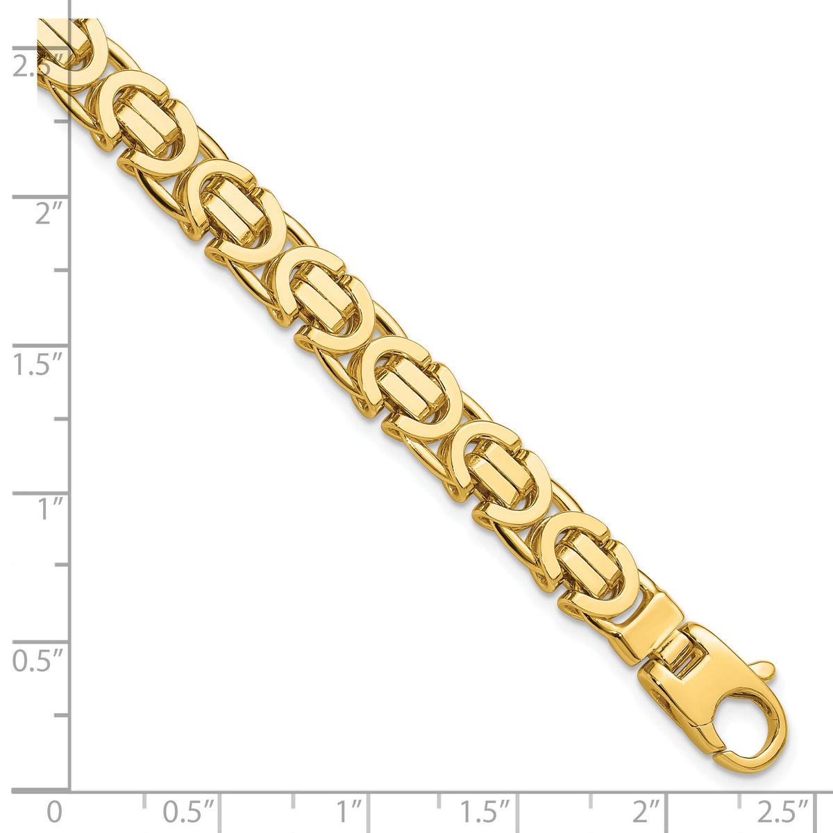14k Polished Fancy Link Bracelet-GB273-8.25