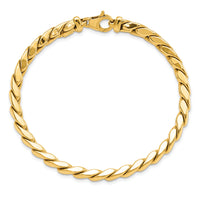 14K Polished Fancy Link Men's Bracelet-GB276-8.5