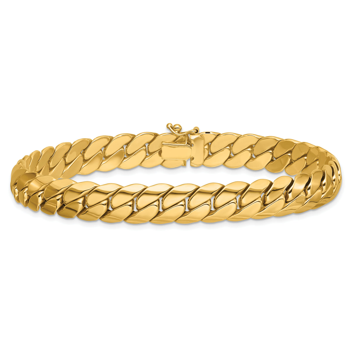 14K Polished Fancy Link Men's Bracelet-GB278-9