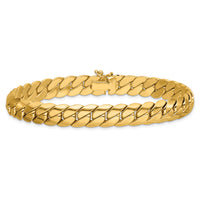 14K Polished Fancy Link Men's Bracelet-GB278-9