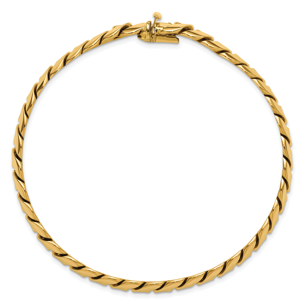 14K Polished Fancy Link Men's Bracelet-GB278-9