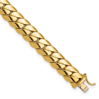 14K Polished Fancy Link Men's Bracelet-GB278-9