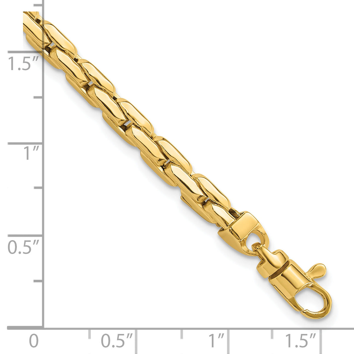 14K Polished 4.5mm Fancy Link Bracelet-GB283-8.25