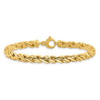 14K Polished Fancy Twist Bracelet-GB285-8